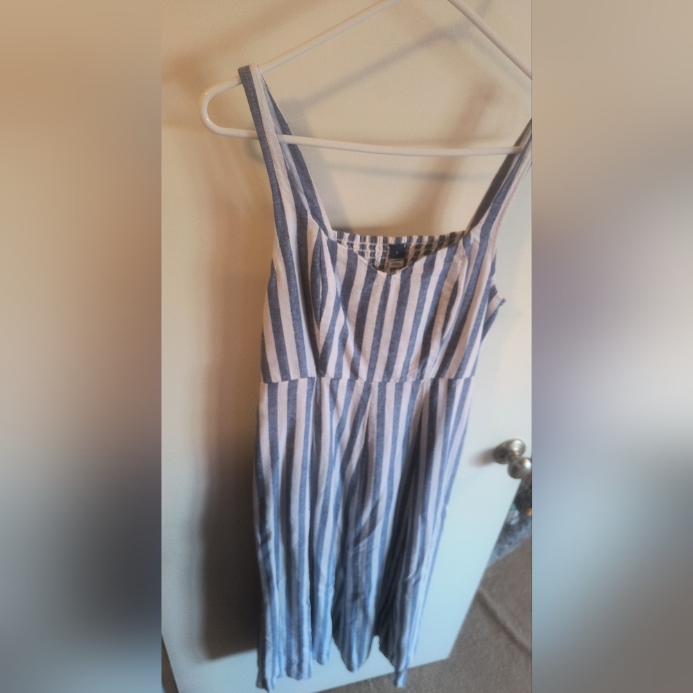 Old Navy Blue and White Striped Dress